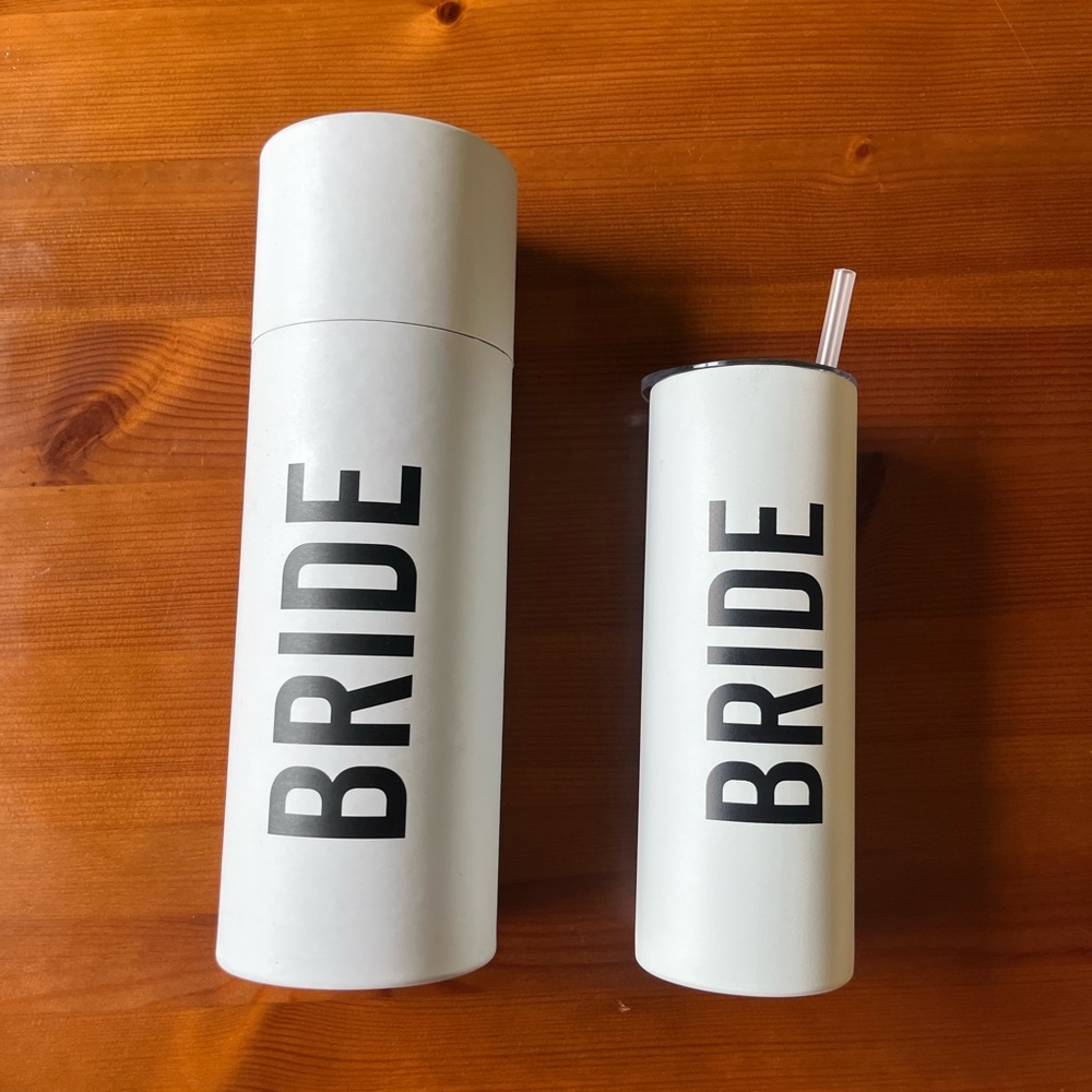 White Bride Tumbler Set